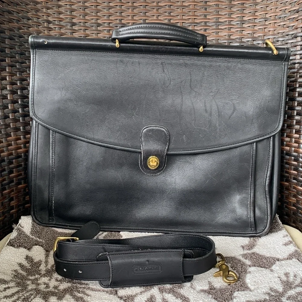 Vintage Coach Beekman Brief 5266 Leather Briefcase, Shoulder Bag Black. - Picture 5 of 16